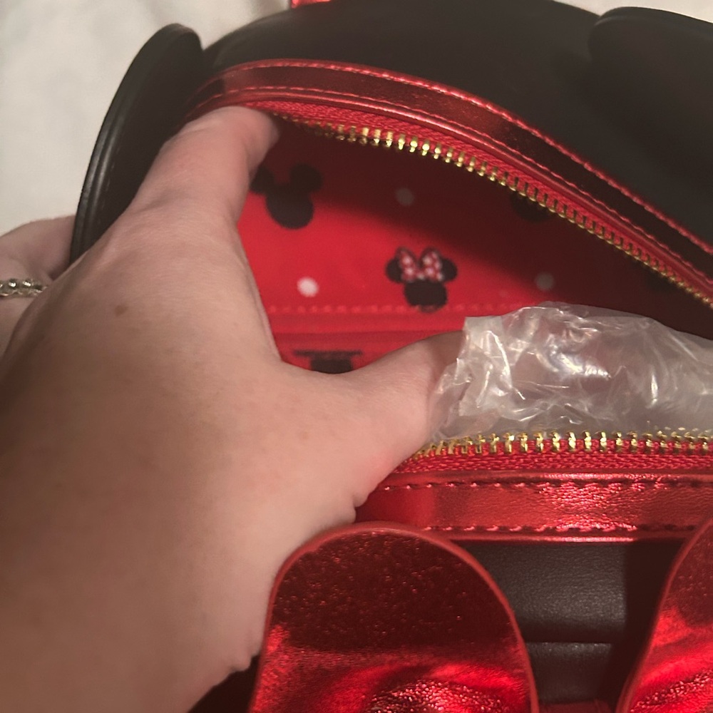Disney Black and Red Minnie Mouse Backpack - Picture 4 of 4